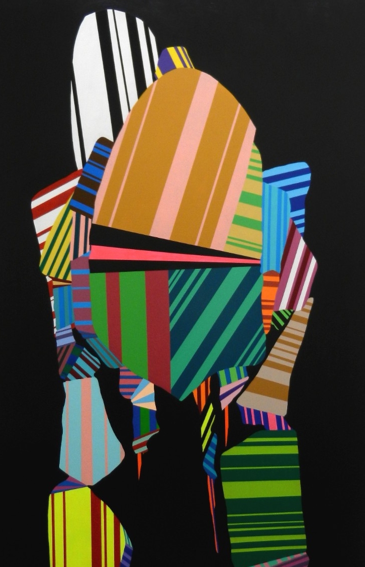 3. INV003, acrylic on wood panel, 48” x 28”, 2015.