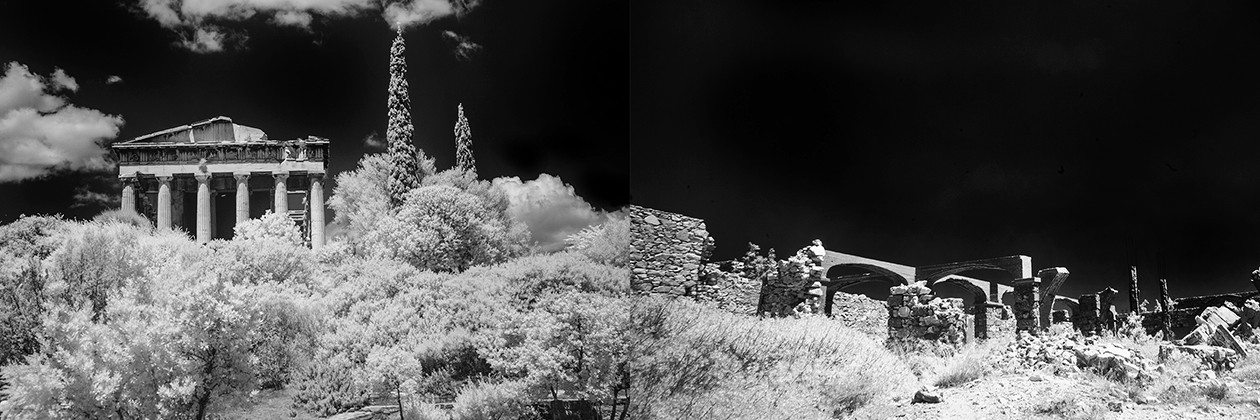 2. Greekopolis No. 1, digital infrared photograph, 9”x25” (2015)