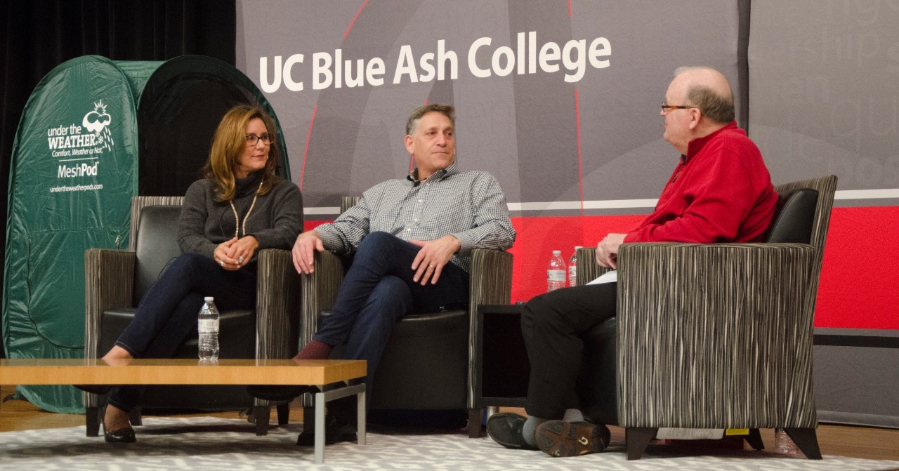 The stage at one of the Entrepreneur Speaker Series events