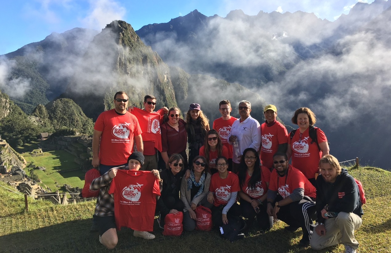 UC Blue Ash students and group leaders at Machu Picchu