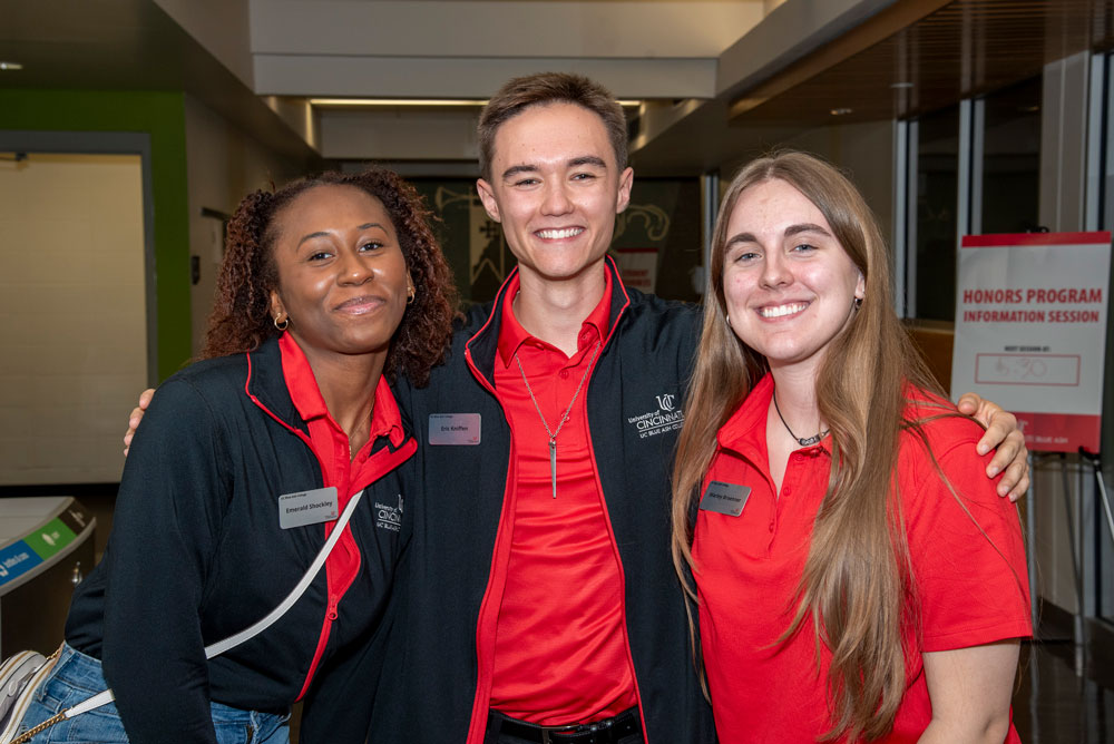 Group of three student ambassadors