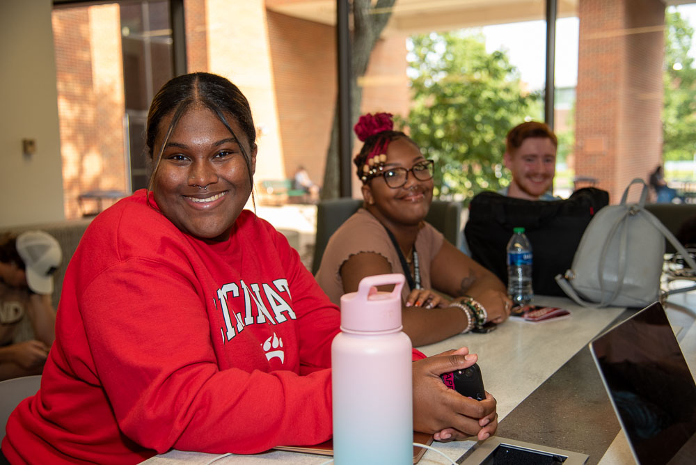 student group in commons area