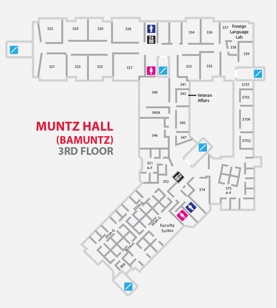 UC Blue Ash College Muntz Hall First Floor FloorPlan with legend